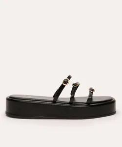 tamanco flatform com tiras mindset preto 36