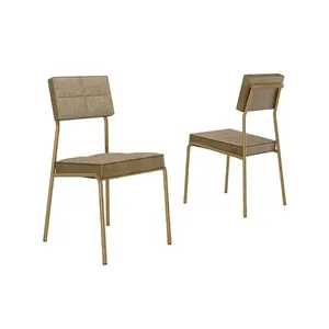 Cadeira Jantar Neo 1740 Aço 2 Un Dourado/Bamboo Carraro