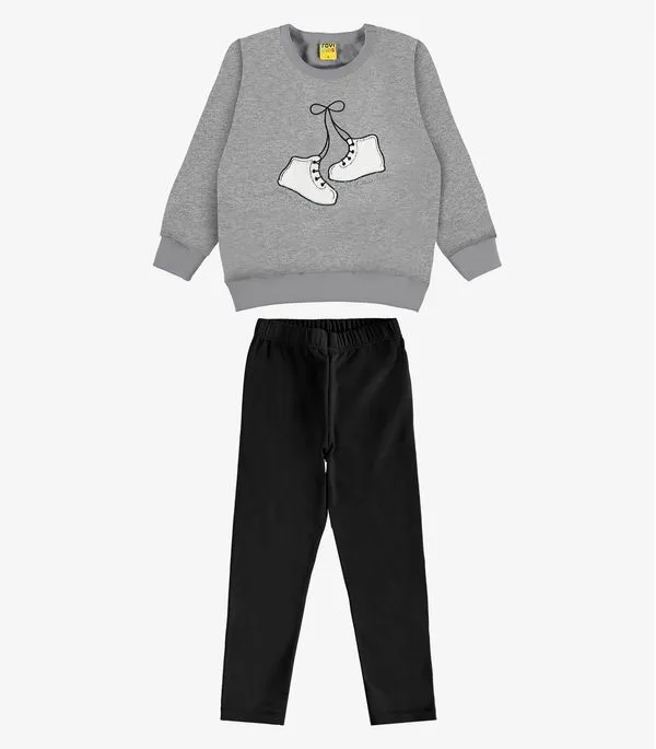 Conjunto Blusão Com Legging Molecotton Rovi Kids Cinza 10