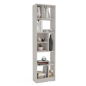 Estante de Livros Politorno Piratini Alta 9 Prateleiras 178cm Off White