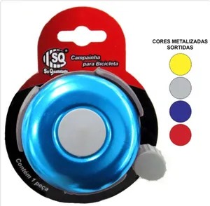 Buzina Campainha p/ Bicicleta Tipo Trim Metal 8 Cm Cores Sortidas - SQ 3272