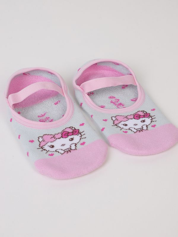 Meia Sapatilha Hello Kitty Infantil Para Menina - MESCLA/ROSA G