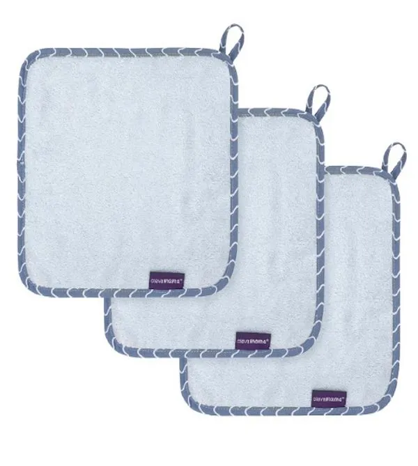 Kit Paninhos de Banho Bambu com 3 unidades Clevamama Azul