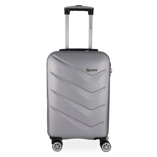 Mala de Bordo P 55cm Abs com Rodas Giro 360° Cadeado Integrado Zíper Oslo Prata Gosuper Mala de Bordo P Abs com Rodas Giro 360° Cadeado Integrado Oslo Prata Gosuper