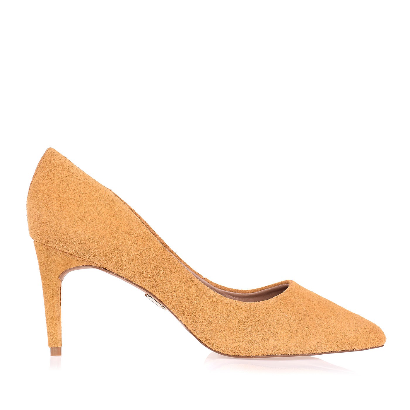 Scarpin Salto Médio New Suede Mustard