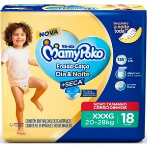 Fralda-Calça MamyPoko Dia & Noite XXXG 18 Unidades