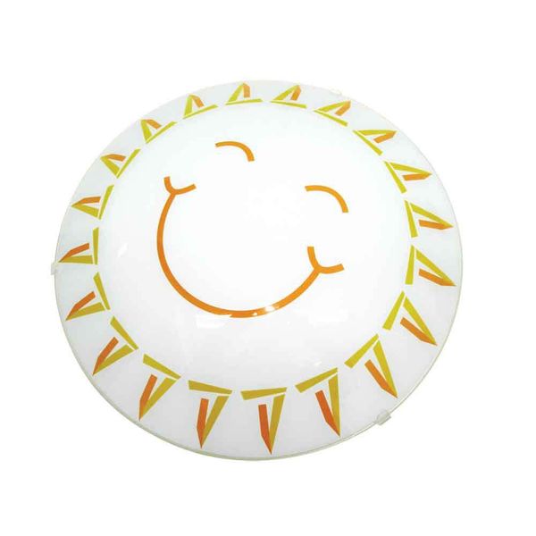 Plafon de aço para 1 lâmpada E27 Sol 25cm bivolt 60W branco Bronzearte