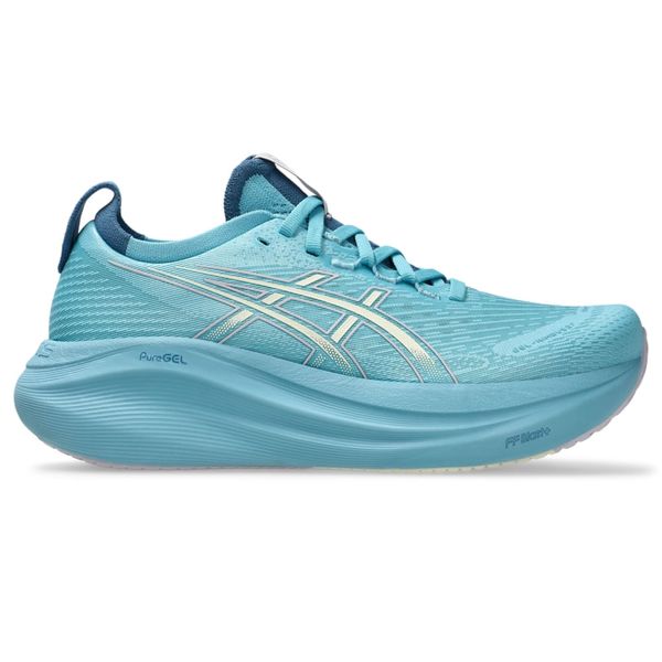 Tênis ASICS GEL-Nimbus 27 - Feminino - Azul/Bege - tam: 34.5