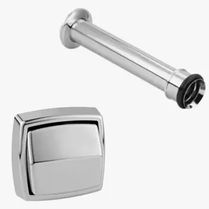 Kit Acabamento para Válvula de Descarga Hydra com Tubo de Ligação 30 cm Cromado em ABS e Inox 304 Prata OEM Kit Acabamento para Válvula de Descarga Hydra com Tubo de Ligação 30 cm Cromado Prata OEM