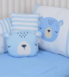 Kit Berço Urso Azul com 8 peças Azul