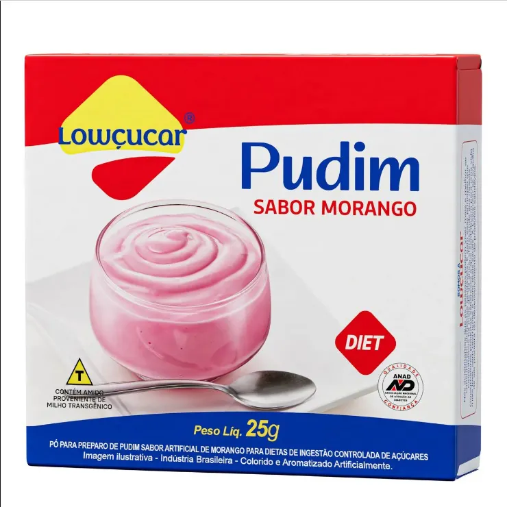 Pudim Morango Zero Açúcares Lowçúcar 25g