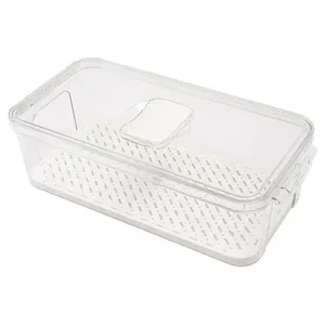 Organizador de Geladeira Plástico Transparente 32x16,5x10cm LM2528 - honeyhome