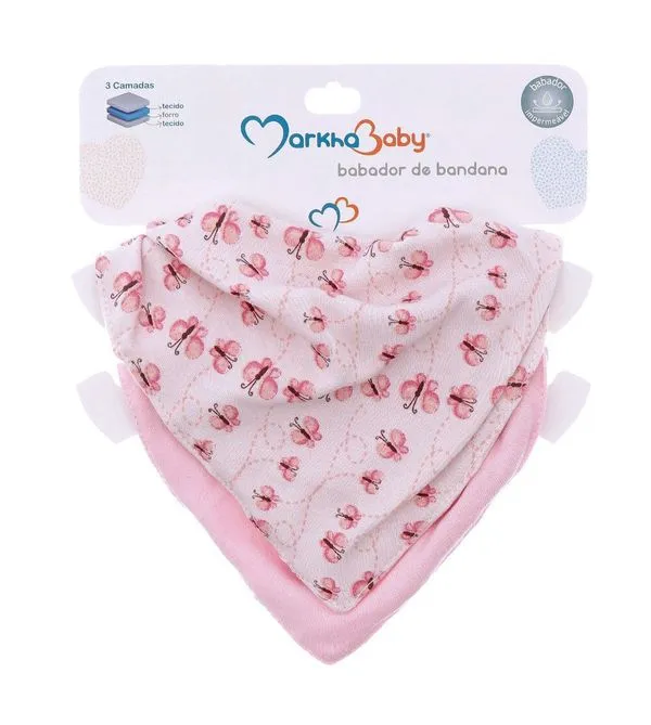 Babador Bandana 2 Unidades Borboleta Borboleta