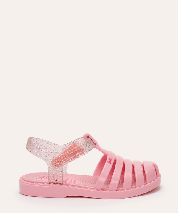 sandália infantil barbie rosa 23-24