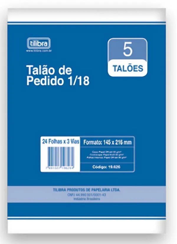 Bloco Pedido 1/18