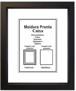Moldura Pronta Gf Serrano Caixa 24X30 Preta