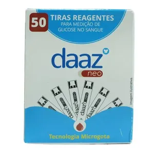 Tiras Reagentes Para Medição De Glicose Daaz Neo 50 Tiras