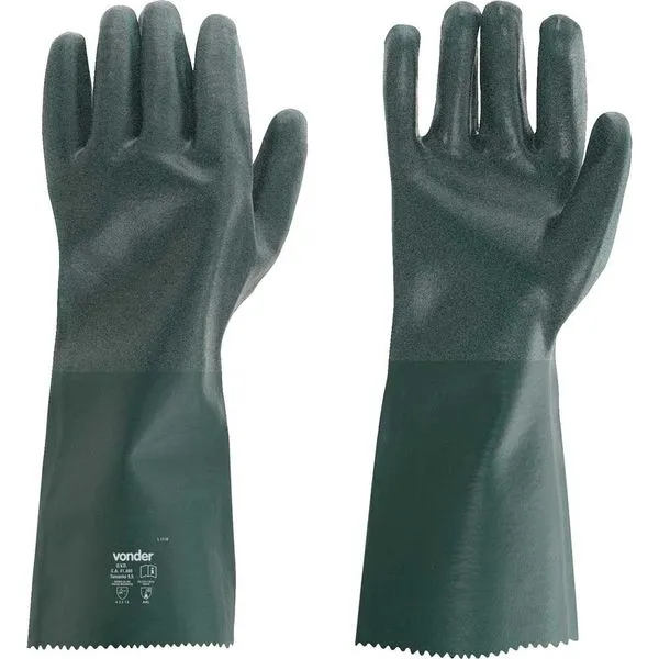 Luva de PVC com Forro 36cm Palma Áspera PAV0036 - VONDER
