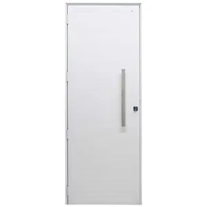 Porta de Giro Perfecta com Lambril 215x80cm Direita em Alumínio para Áreas Internas e Externas Branca Jap Telecom Porta de Giro Perfecta com Lambril 215x80cm Direita em Alumínio Branca Jap Telecom