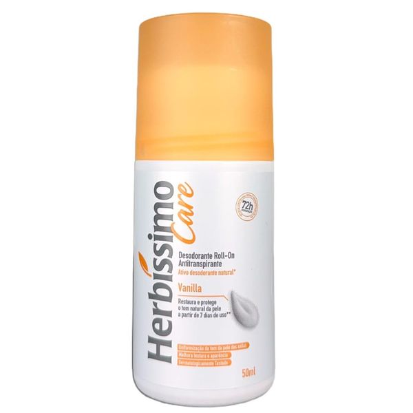 Desodorante Roll-On Antitranspirante 72h Herbíssimo Care Vanilla 50ml