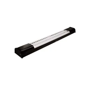 Luminária de sobrepor Taschibra multiuso LED para 2 lâmpadas 2x18w autovolt 6500K preta