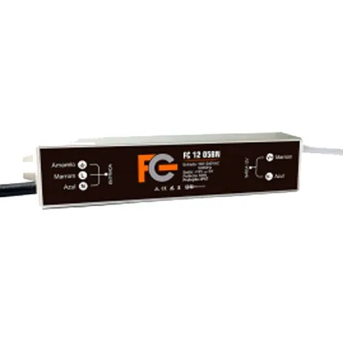 Fonte FC Fontes Blindada 12V 5A 60W IP67 (MP)