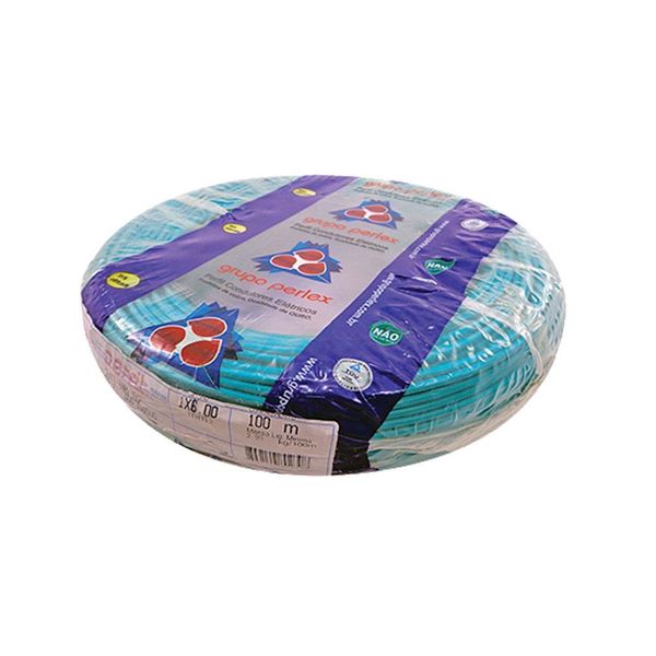 Cabo Flexível 6mm 450/750V Azul 100 Metros Perfil Perflex