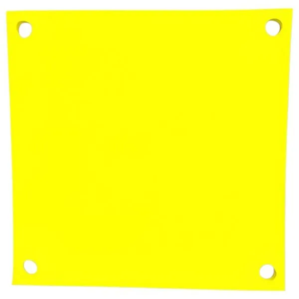 Tapete Flutuante Evamax 100X100cm Amarelo (MP)