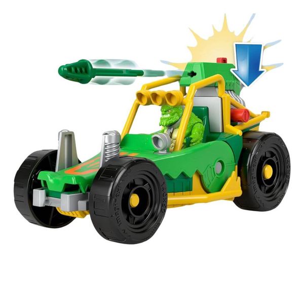 Boneco Killer Croc e Carro De Ação Imaginext Mattel HML05