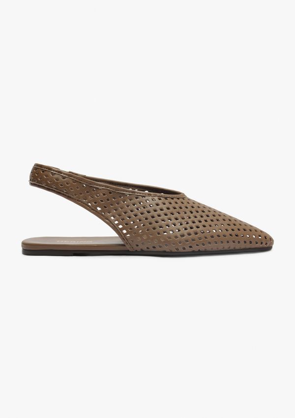 Sapatilha Slingback Vazada - Marrom 035
