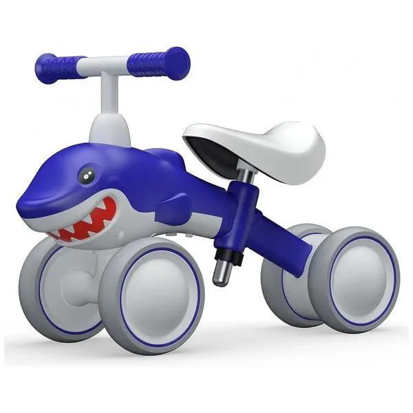 Bicicleta sem Pedal Infantil YGJT Rato com 4 Rodas para Crianças de 1 a 4 Anos, Rosa 110v