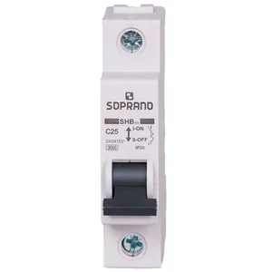 Disjuntor Unipolar Soprano 25A Curva C 3KA SHB1 GII-C025A (MP)
