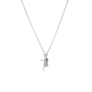 Colar Sei de Prata 925 e Pedra Natural Cristal Prata Único