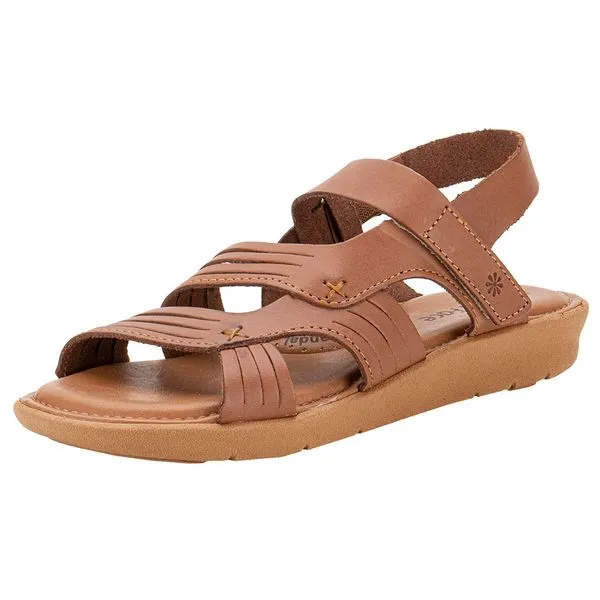 Sandália Feminina Rasteira New Face - 39510 CAMEL 34