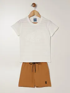 Conjunto Curto Infantil Para Menino - NATURAL 3