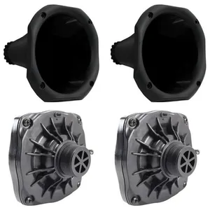 Kit Driver com Corneta para Som Automotivo e Profissional DV-200 200W 8 OHMS Médio Agudo Fenólico Preto Force One Kit Driver com Corneta para Som DV-200 200W 8 OHMS Médio Agudo Fenólico Preto Force One