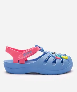 sandália infantil com brilho grendene stitch azul 22