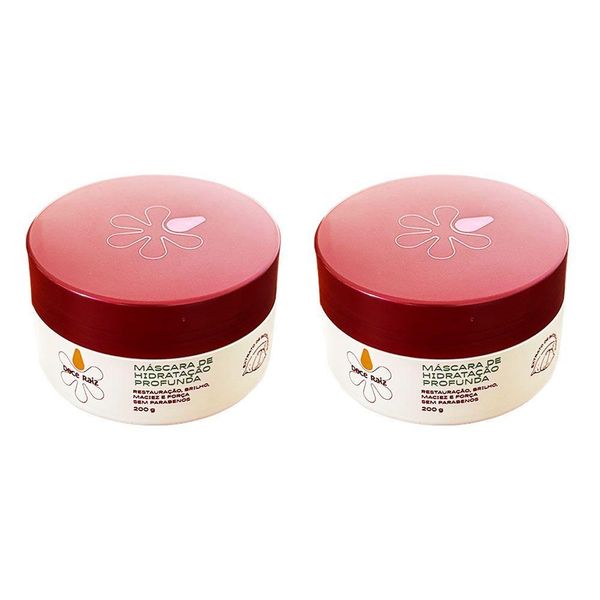 Kit 2 Mascara De Força E Brilho Doce Raiz 200g De Extrato De Batata Doce