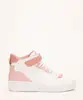 tênis cano alto com velcro casual rosa 38