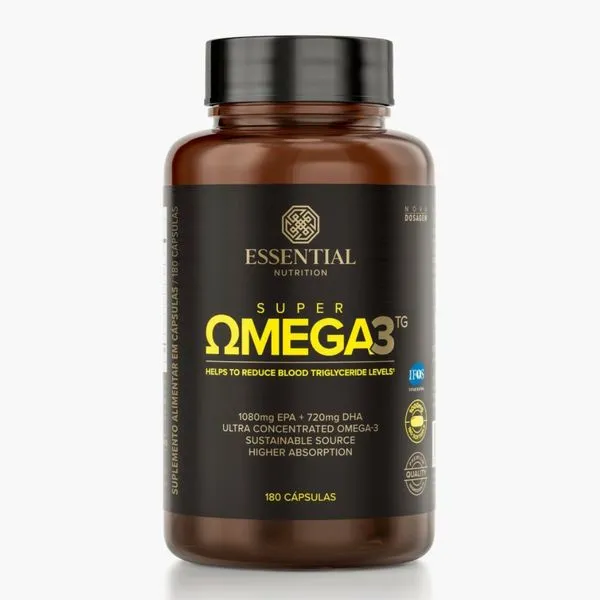 Suplemento Alimentar Super Omega 3 Essential Nutrition 180 cápsulas