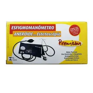 Kit Esfigmomanômetro com Estetoscópio Premium Preto