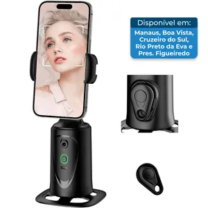 Tripé Com Rastreamento Facial Automático 1200mAh 360° Preto A-BI