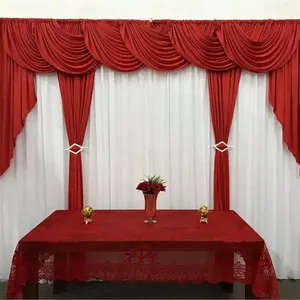 Cortina Idealle para Varão em Malha 4,00m x 2,60m Sala Quarto Top - Vermelha