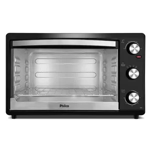 Forno Elétrico Philco PFE44P Dupla Resistência 44L 2000W 220V Preto Inox