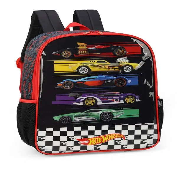 Mochila de Costas Infantil Hot Whells Preto IS39141HWPT - Luxcel