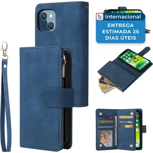 Capinha para iPhone 13 Ueebai Magnética com Porta-Cartões Azul Escuro A-MBI