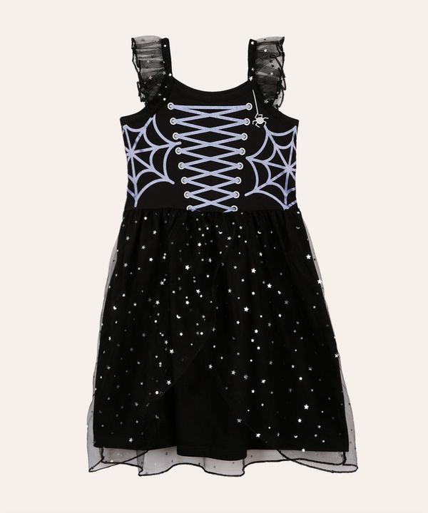 camisola fantasia infantil bruxinha preta 10