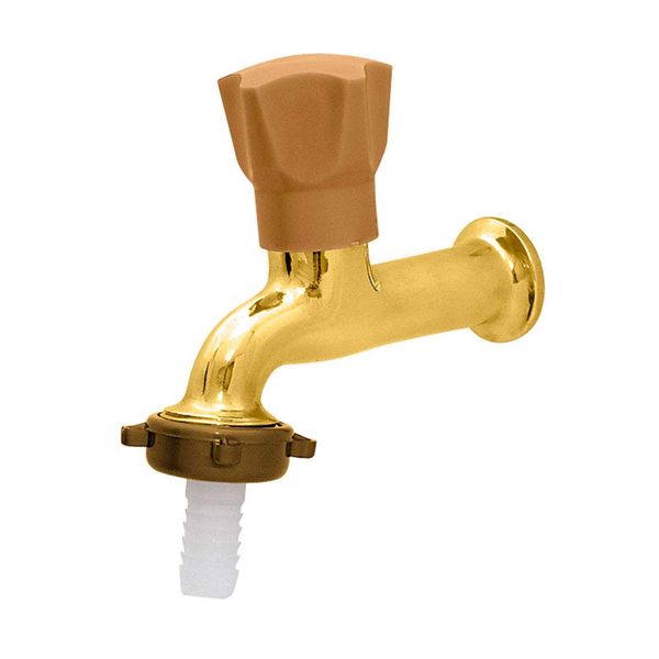 Torneira de jardim 1/2" Ramo 1130 amarela cromada Forusi