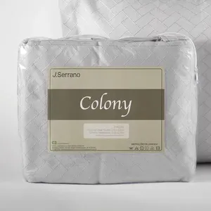 Kit Colcha Queen Colony Bricks 3 Peças Prata 230x260cm B62893759010 - Jc Serrano