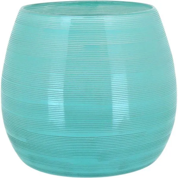 Juno Vaso 22X25X25Cm Vidro Verde